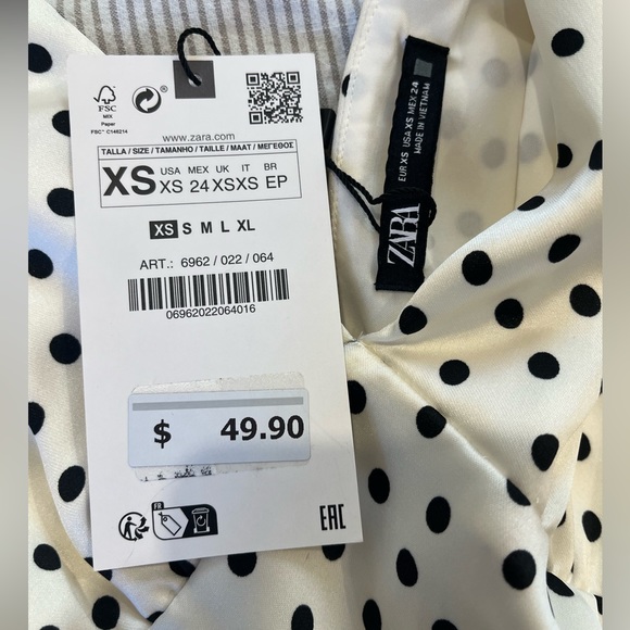 POLKA DOT SLIP DRESS - Picture 7 of 7